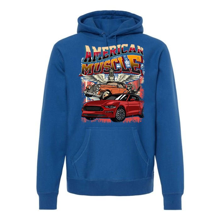 Vintage Streetwear American Muscle Car Graphic Apparel Premium Hoodie