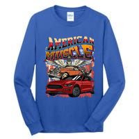 Vintage Streetwear American Muscle Car Graphic Apparel Tall Long Sleeve T-Shirt