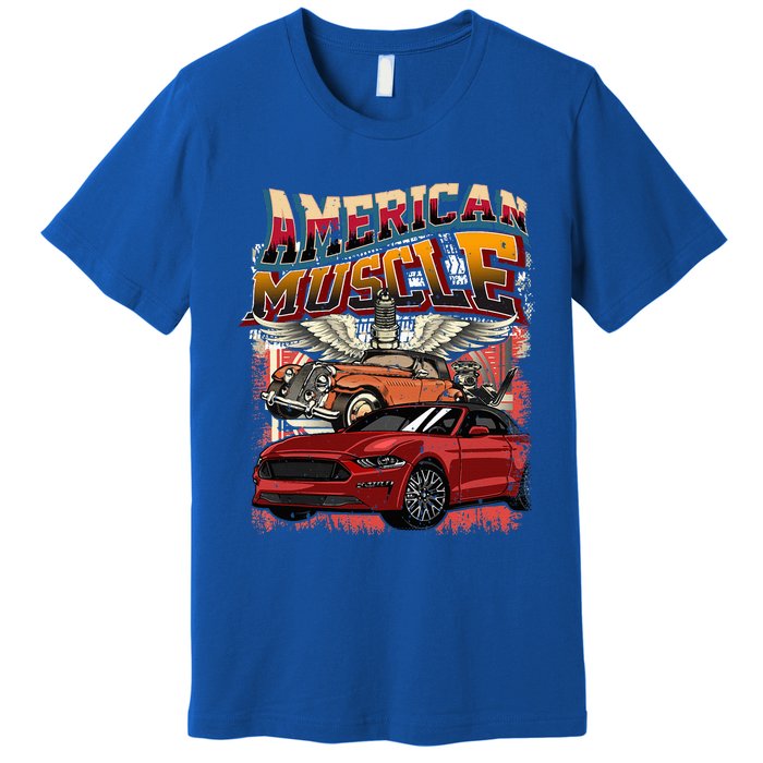 Vintage Streetwear American Muscle Car Graphic Apparel Premium T-Shirt