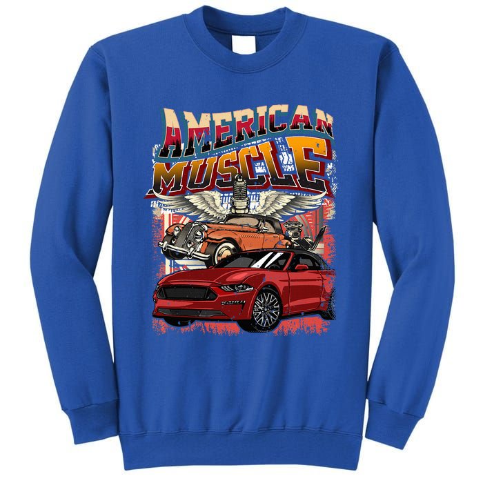 Vintage Streetwear American Muscle Car Graphic Apparel Tall Sweatshirt