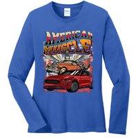 Vintage Streetwear American Muscle Car Graphic Apparel Ladies Long Sleeve Shirt