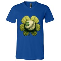 Vintage Shamrock Baseball St Patrick's Gift V-Neck T-Shirt