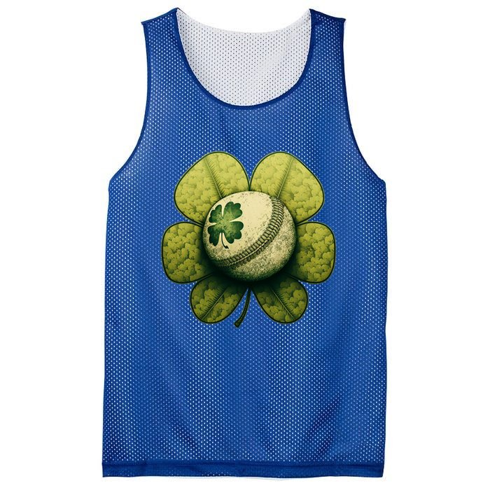 Vintage Shamrock Baseball St Patrick's Gift Mesh Reversible Basketball Jersey Tank