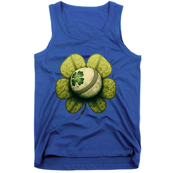 Vintage Shamrock Baseball St Patrick's Gift Tank Top