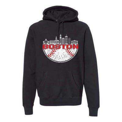 Vintage Style Boston Baseball Tee Premium Hoodie