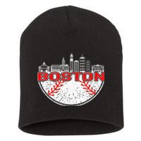 Vintage Style Boston Baseball Tee Short Acrylic Beanie