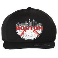 Vintage Style Boston Baseball Tee Wool Snapback Cap