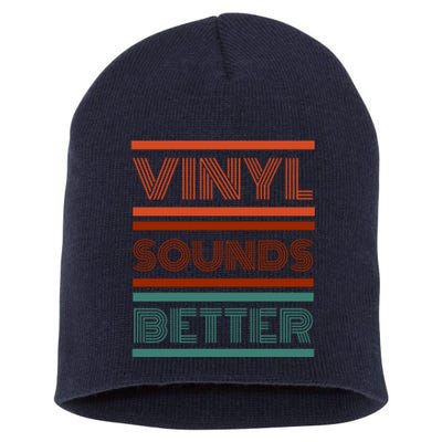 Vinyl Sounds Better Short Acrylic Beanie