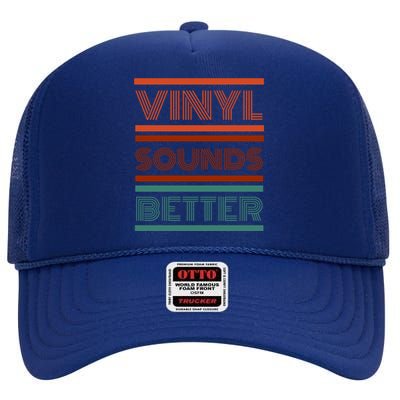 Vinyl Sounds Better High Crown Mesh Back Trucker Hat