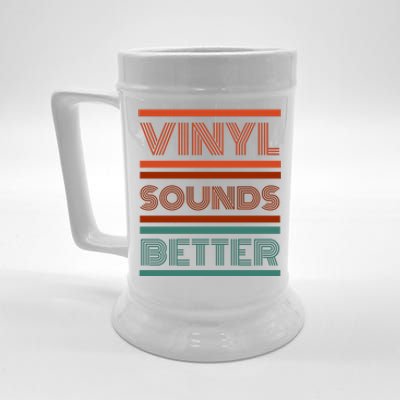 Vinyl Sounds Better Beer Stein