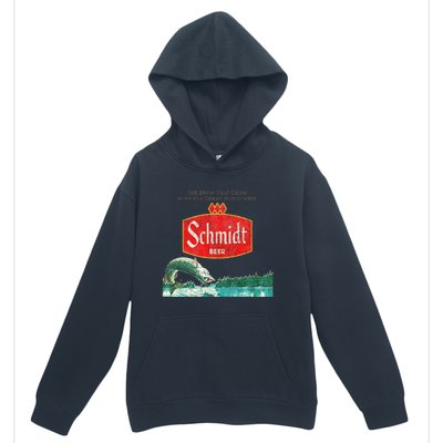 Vintage Schmidt Beer Retro Defunct Fishing Nature Scene Urban Pullover Hoodie