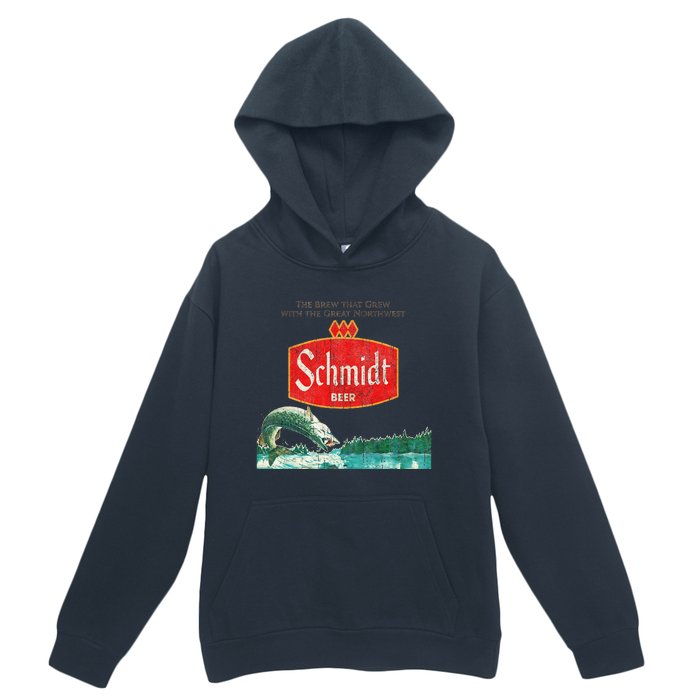 Vintage Schmidt Beer Retro Defunct Fishing Nature Scene Urban Pullover Hoodie