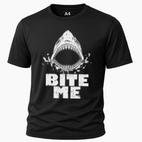 Vintage Shark Bite Me Shark Cooling Performance Crew T-Shirt