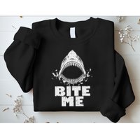 Vintage Shark Bite Me Shark Sweatshirt