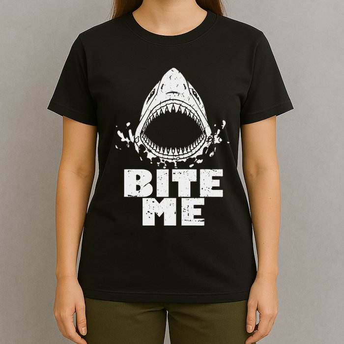 Vintage Shark Bite Me Shark T-Shirt