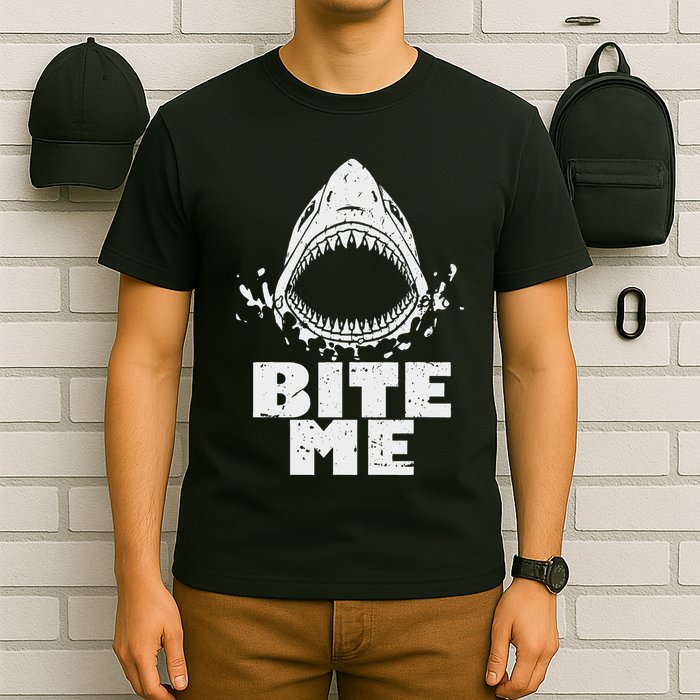 Vintage Shark Bite Me Shark T-Shirt
