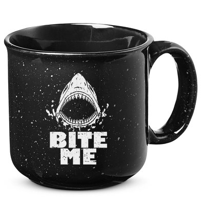 Vintage Shark Bite Me Shark 15oz Campfire Ceramic Mug