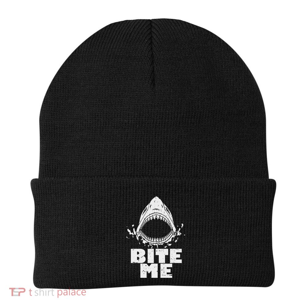 Vintage Shark Bite Me Shark Beanie
