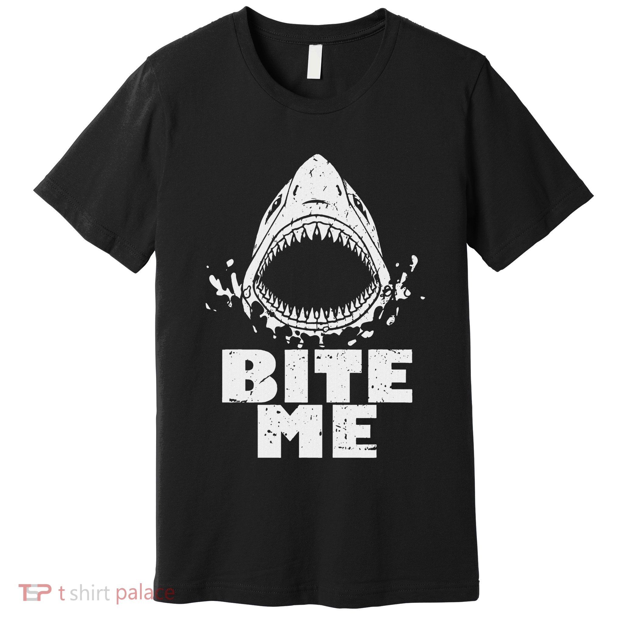 Vintage Shark Bite Me Shark Premium T-Shirt