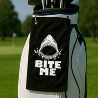 Vintage Shark Bite Me Shark Golf Towel