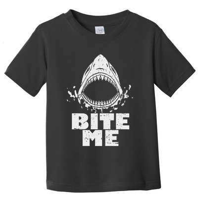 Vintage Shark Bite Me Shark Toddler T-Shirt