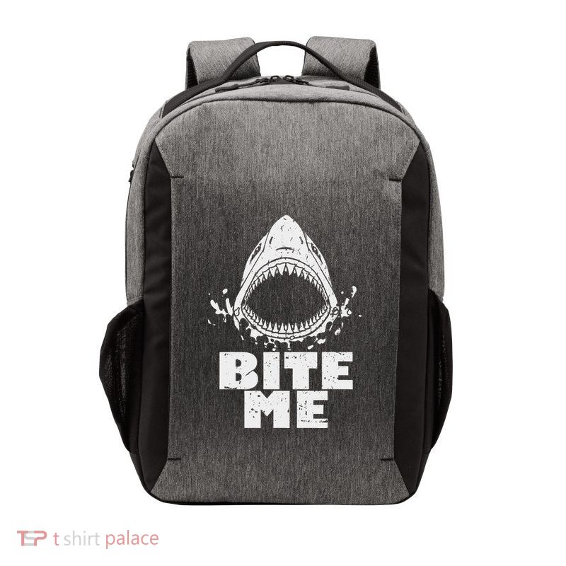 Vintage Shark Bite Me Shark Vector Backpack