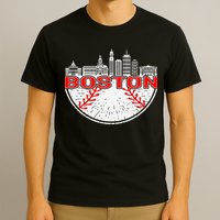 Vintage Style Boston Baseball Tee T-Shirt
