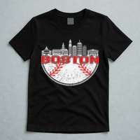 Vintage Style Boston Baseball Tee T-Shirt