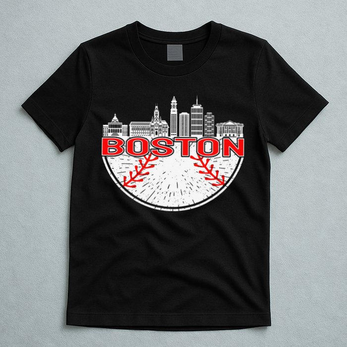 Vintage Style Boston Baseball Tee T-Shirt