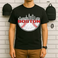 Vintage Style Boston Baseball Tee T-Shirt