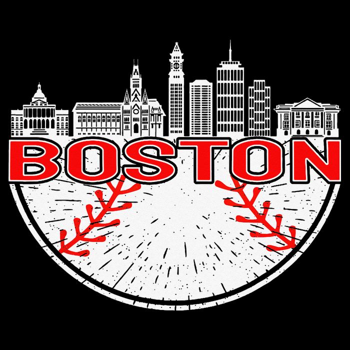Vintage Style Boston Baseball Tee T-Shirt