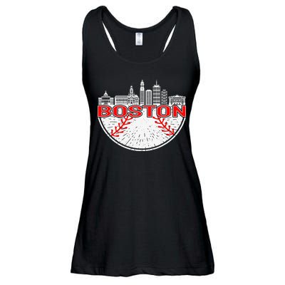 Vintage Style Boston Baseball Tee Ladies Essential Flowy Tank