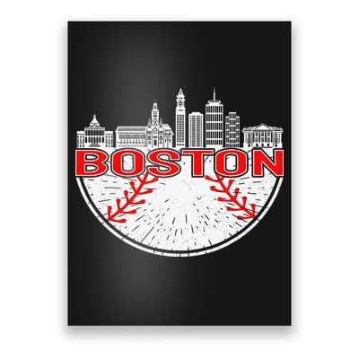 Vintage Style Boston Baseball Tee Poster