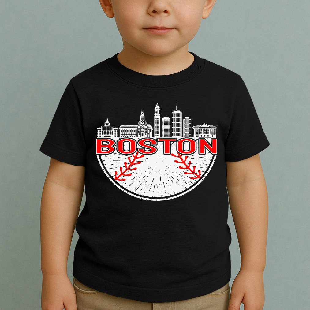 Vintage Style Boston Baseball Tee Toddler T-Shirt