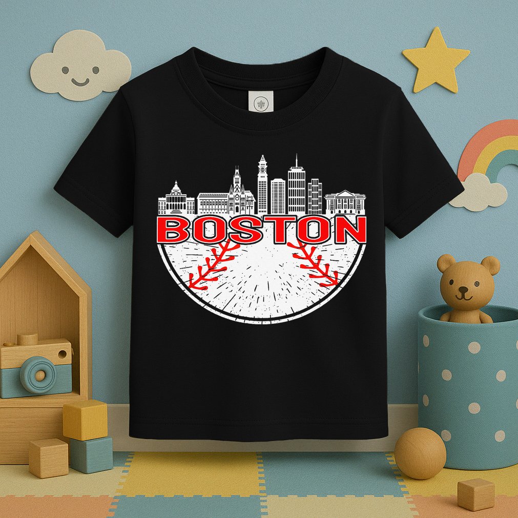 Vintage Style Boston Baseball Tee Toddler T-Shirt