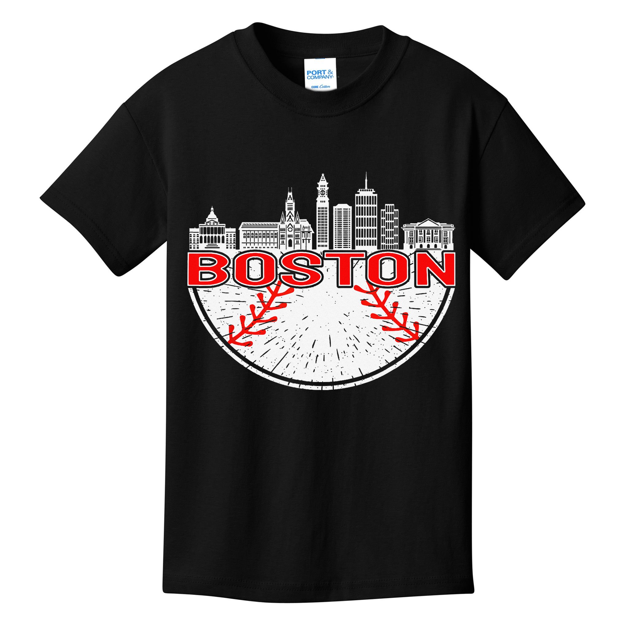 Vintage Style Boston Baseball Tee Kids T-Shirt