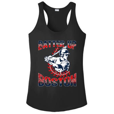 Vintage Style Batter Boston Baseball Ladies PosiCharge Competitor Racerback Tank