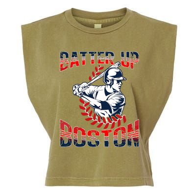 Vintage Style Batter Boston Baseball Garment-Dyed Women's Muscle Tee