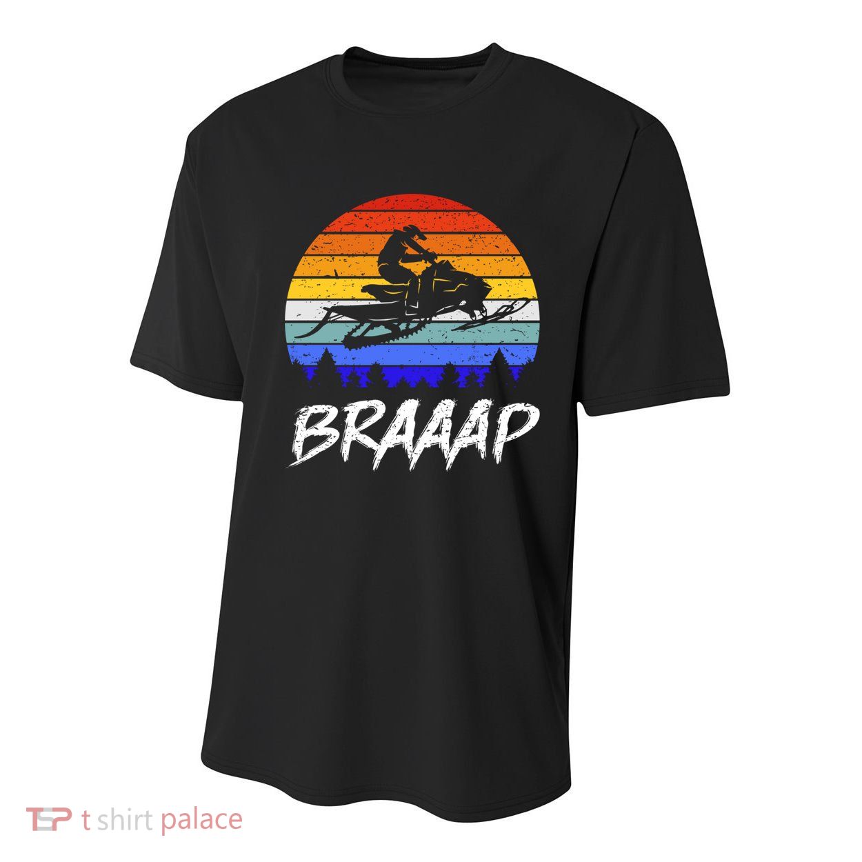Vintage Snowmobile Braaap Motor Sled Braap Snowmobiling Cool Gift Youth Performance Sprint T-Shirt