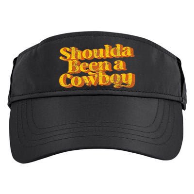 Vintage Shoulda Been A Cow Country Music Adult Drive Performance Visor