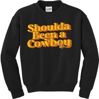 Vintage Shoulda Been A Cow Country Music Kids Sweatshirt