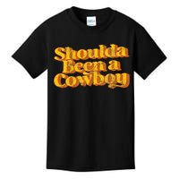 Vintage Shoulda Been A Cow Country Music Kids T-Shirt