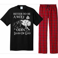 Viking Shirt, Better Be A Wolf Of Odin Norse Mythology Pullover Pajama Set