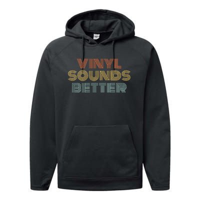 Vinyl Sounds Better Audiophile Music Record Lover Performance Fleece Hoodie