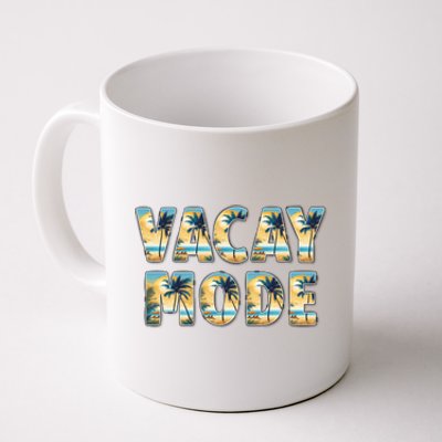 Vacation Summer Beach Scenery And Palm Trees Vacay Mode Ocean Great Gift Coffee Mug