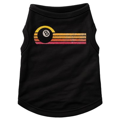 Vintage Style Billiards 8 Ball Silhouette Retro Pool Player Doggie Tank