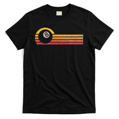 Vintage Style Billiards 8 Ball Silhouette Retro Pool Player T-Shirt