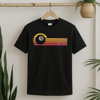 Vintage Style Billiards 8 Ball Silhouette Retro Pool Player T-Shirt