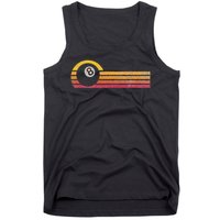 Vintage Style Billiards 8 Ball Silhouette Retro Pool Player Tank Top
