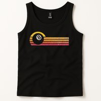 Vintage Style Billiards 8 Ball Silhouette Retro Pool Player Tank Top